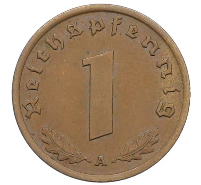 Монета 1 рейхспфенниг 1939 года A Германия (Артикул: K10-6096) — Фото №2