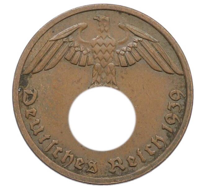Монета 1 рейхспфенниг 1939 года A Германия (Артикул: K10-6103) — Фото №1