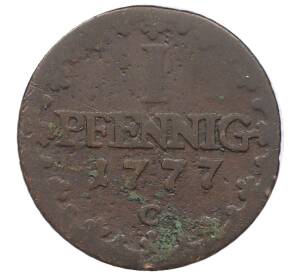 1 пфенниг 1777 года C Саксония — Фото №1