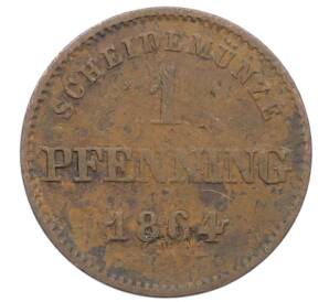 1 пфенниг 1864 года Бавария — Фото №1