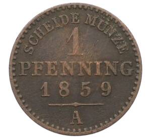 1 пфенниг 1859 года A Пруссия — Фото №1
