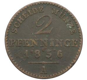 2 пфеннига 1856 года A Пруссия — Фото №1