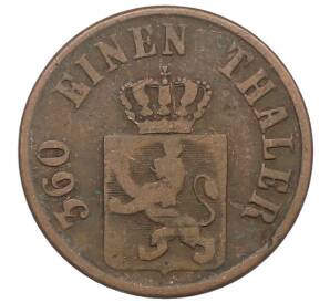 1 геллер 1843 года Гессен-Кассель — Фото №2