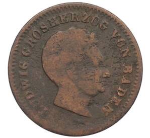 1 крейцер 1828 года Баден — Фото №2