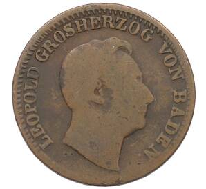 1 крейцер 1852 года Баден