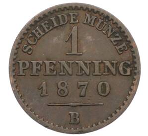 1 пфенниг 1870 года B Пруссия — Фото №1