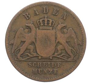 1 крейцер 1863 года Баден — Фото №2