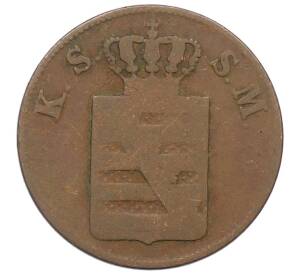 2 пфеннига 1846 года Саксония — Фото №2