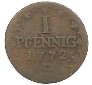 1 пфенниг 1772 года Саксония — Фото №1