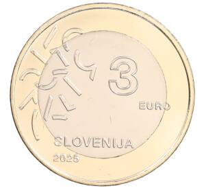 3 евро 2025 года Словения «Нова Горица — культурная столица Европы 2025» — Фото №1