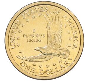 1 доллар 2001 года P США Сакагавея «Парящий орел» — Фото №2