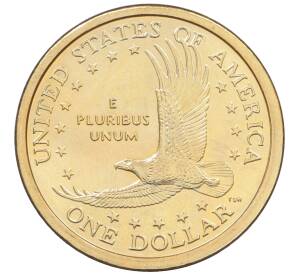 1 доллар 2001 года P США Сакагавея «Парящий орел» — Фото №2