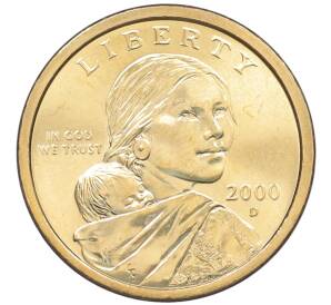 1 доллар 2000 года D США Сакагавея «Парящий орел» — Фото №1