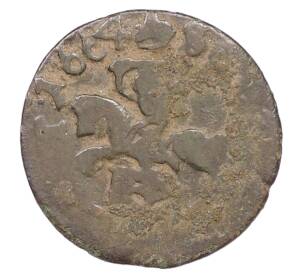 1 солид («боратинка») 1660-1666 года Литва — Ян II Казимир Ваза — Фото №1