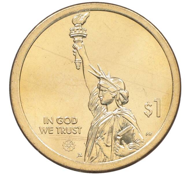 Монета 1 доллар 2021 года (D) США «Американские инновации — Мост-тоннель через Чесапикский залив» (Артикул: M2-90569) — Фото №2
