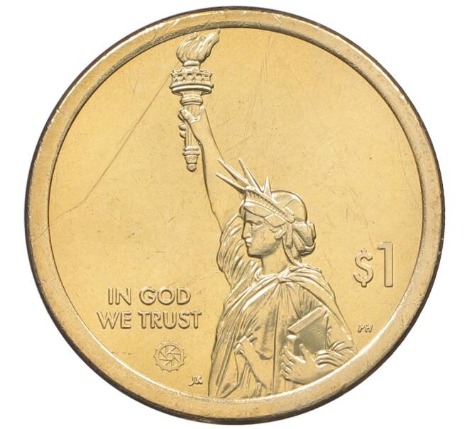 Монета 1 доллар 2021 года (D) США «Американские инновации — Мост-тоннель через Чесапикский залив» (Артикул: M2-90570) — Фото №2