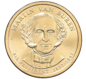 1 доллар 2008 года (D) США «8-й президент США Мартин Ван Бюрен» — Фото №1