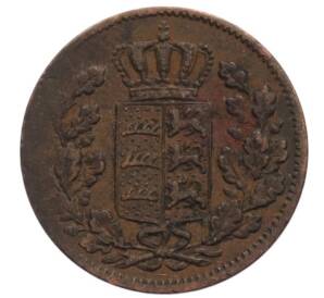 1/2 крейцера 1845 года Вюртемберг — Фото №2