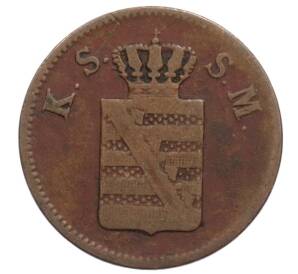 1 пфенниг 1848 года Саксония — Фото №2