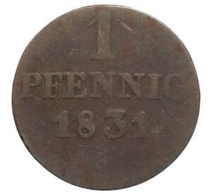 1 пфенниг 1831 года Саксония — Фото №1