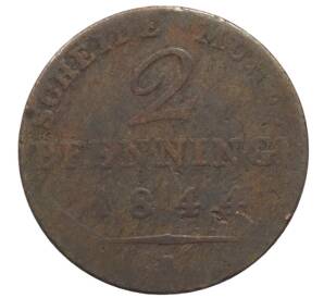 2 пфеннига 1844 года A Пруссия — Фото №1