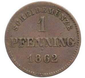 1 пфенниг 1862 года Бавария — Фото №1