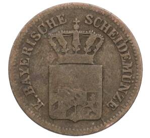 1 крейцер 1858 года Бавария — Фото №2