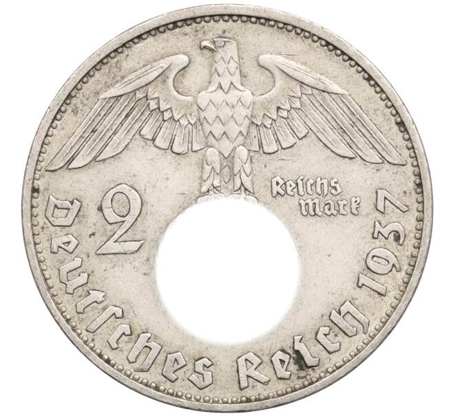 Монета 2 рейхсмарки 1937 года A Германия (Артикул: K10-6211) — Фото №1