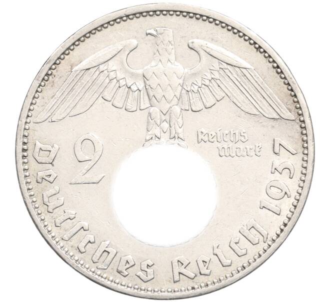 Монета 2 рейхсмарки 1937 года A Германия (Артикул: K10-6215) — Фото №1