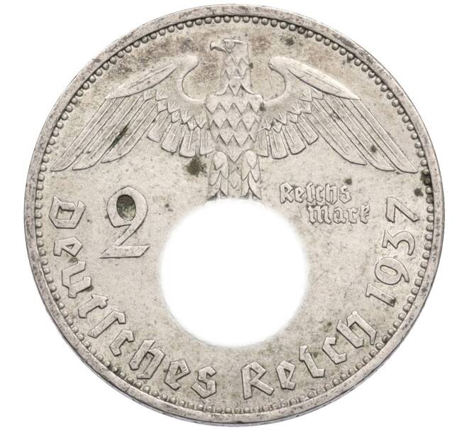 Монета 2 рейхсмарки 1937 года A Германия (Артикул: K10-6218) — Фото №1