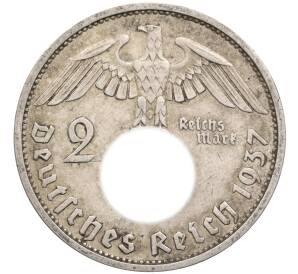 2 рейхсмарки 1937 года F Германия — Фото №1