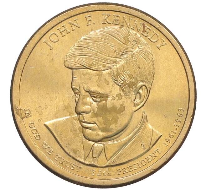 Монета 1 доллар 2015 года (P) США «35-й президент США Джон Кеннеди» (Артикул: M2-90646) — Фото №1