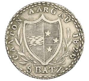 5 батценов 1826 года Швейцария — кантон Аргау — Фото №1
