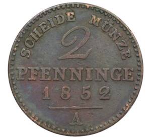 2 пфеннига 1852 года A Пруссия — Фото №1