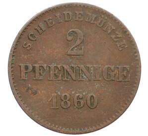 2 пфеннига 1860 года Саксен-Мейнинген — Фото №1