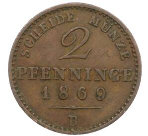 2 пфеннига 1869 года B Пруссия — Фото №1