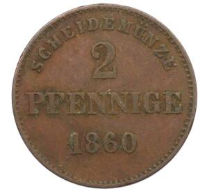 2 пфеннига 1860 года Саксен-Мейнинген — Фото №1