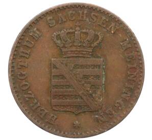 2 пфеннига 1860 года Саксен-Мейнинген — Фото №2