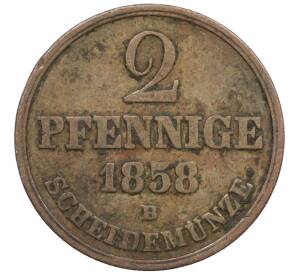 2 пфеннига 1858 года Ганновер — Фото №1