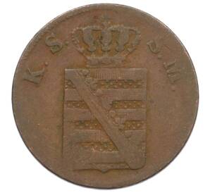 2 пфеннига 1851 года Саксония — Фото №2