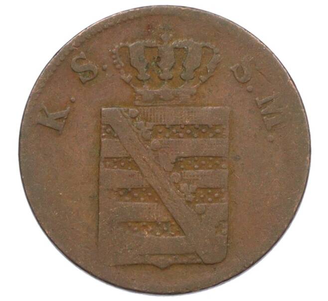 Монета 2 пфеннига 1851 года Саксония (Артикул: K10-6279) — Фото №2