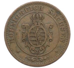 2 пфеннига 1864 года Саксония — Фото №2