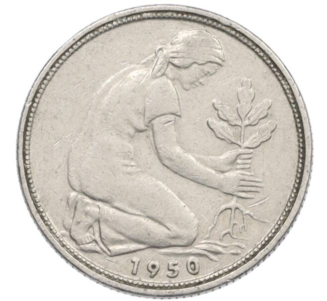 Монета 50 пфеннигов 1950 года J Западная Германия (ФРГ) (Артикул: K10-6634) — Фото №1