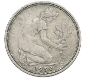 50 пфеннигов 1950 года D Западная Германия (ФРГ) — Фото №1