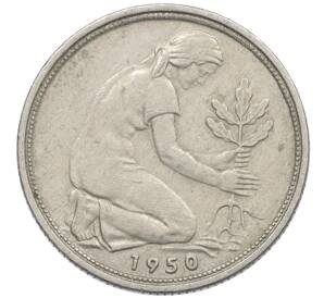 50 пфеннигов 1950 года F Западная Германия (ФРГ) — Фото №1