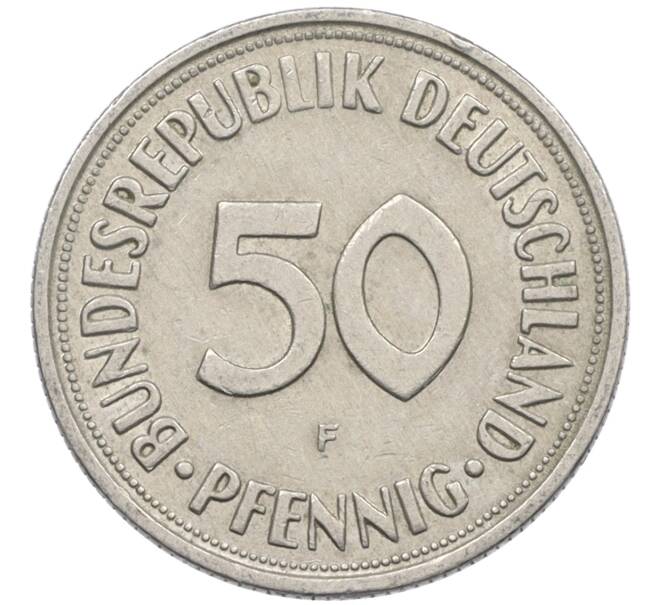 Монета 50 пфеннигов 1950 года F Западная Германия (ФРГ) (Артикул: K10-6639) — Фото №2