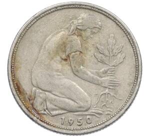 50 пфеннигов 1950 года J Западная Германия (ФРГ) — Фото №1