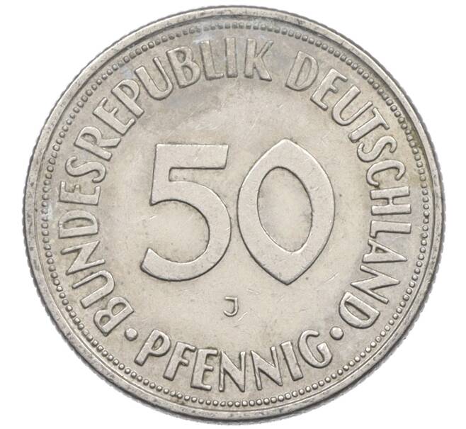 Монета 50 пфеннигов 1950 года J Западная Германия (ФРГ) (Артикул: K10-6642) — Фото №2