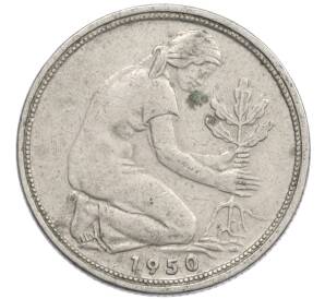 50 пфеннигов 1950 года D Западная Германия (ФРГ) — Фото №1