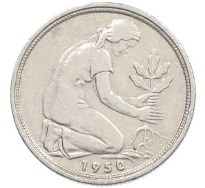 50 пфеннигов 1950 года D Западная Германия (ФРГ) — Фото №1